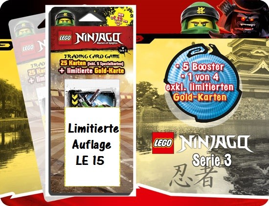 Lego Ninjago Trading Cards - SERIE 3 (2018) - Blister 4 ( LE 15 )