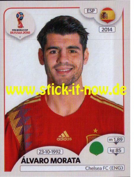 Panini WM 2018 "Sticker" - Alvaro Morata - Spanien