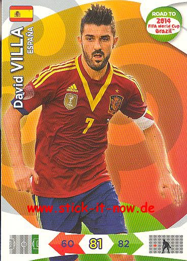 Panini Adrenalyn XL Road to WM 2014 - David VILLA