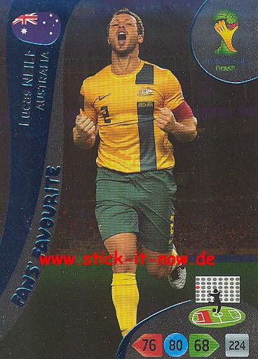 Panini Adrenalyn XL Brasil WM 2014 - Fans Favourites - Lucas NEILL