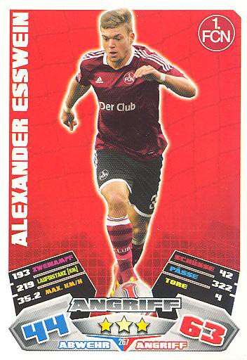 Match Attax 12/13 - Alexander Esswein - 1. FC Nürnberg - Nr. 267