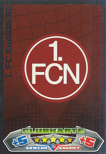 Match Attax 12/13 - 1. FC Nürnberg - Clubkarte - Nr. 253