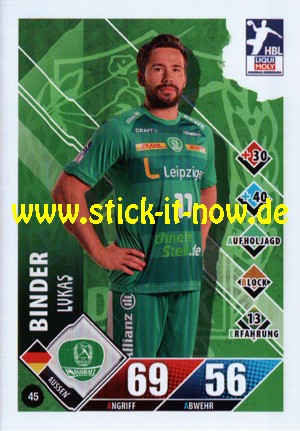 LIQUI MOLY Handball Bundesliga "Karte" 20/21 - Nr. 45