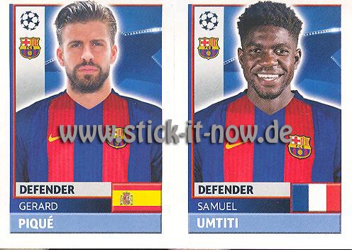 Topps Champions League Sticker 16/17 - Nr. FCB 8 + 9