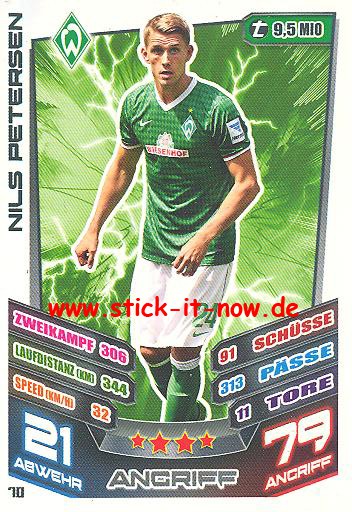 Match Attax 13/14 - Werder Bremen - Nils Petersen - Nr. 70