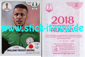 Panini WM 2018 Russland "Sticker" INT/Edition - Nr. 325