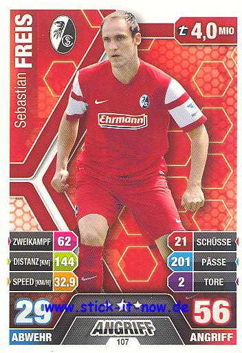 Match Attax 14/15 - Sebastian FREIS - SC Freiburg - Nr. 107