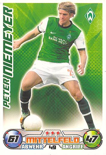 Match Attax 09/10 - PETER NIEMEYER - SV Werder Bremen - Nr. 49