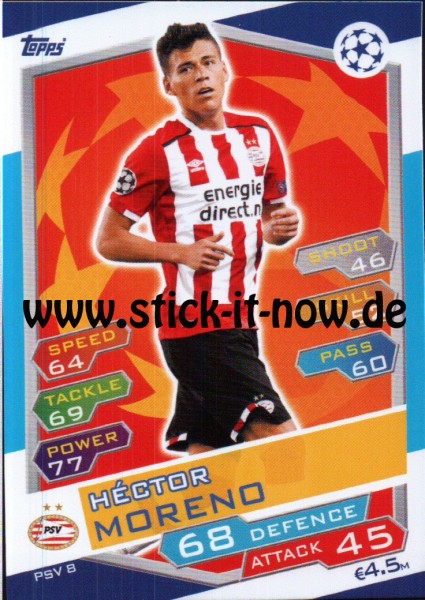 Match Attax Champions League 16/17 - Nr. PSV 8