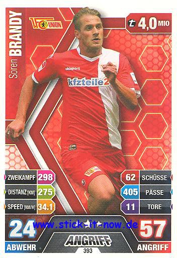 Match Attax 14/15 - Sören BRANDY - FC Union Berlin - Nr. 393
