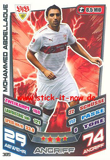 Match Attax 13/14 - VfB Stuttgart - Mohammed Abdellaoue - Nr. 305