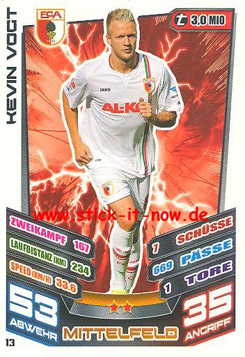 Match Attax 13/14 - FC Augsburg - Kevin Vogt - Nr. 13