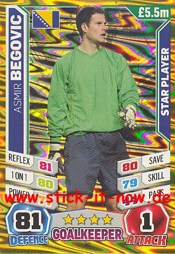Match Attax "World Stars WM 2014" - ASMIR BEGOVIC - Nr. 30