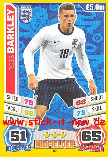 Match Attax "World Stars WM 2014" - ROSS BARKLEY - Nr. 89