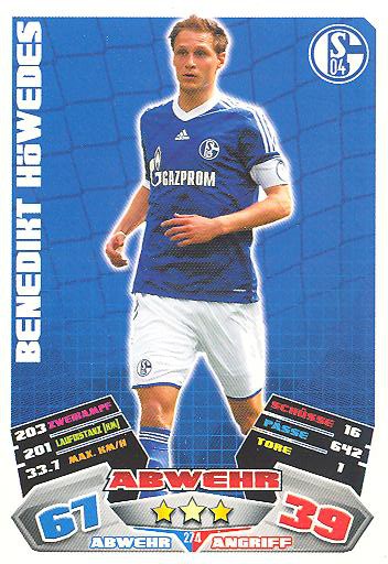 Match Attax 12/13 - Benedikt Höwedes - FC Schalke 04 - Nr. 274