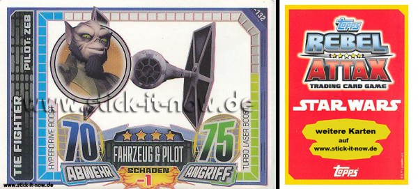 Rebel Attax - Serie 1 (2015) - TIE FIGHTER / ZEB - Nr. 132 ( Super-Boost )