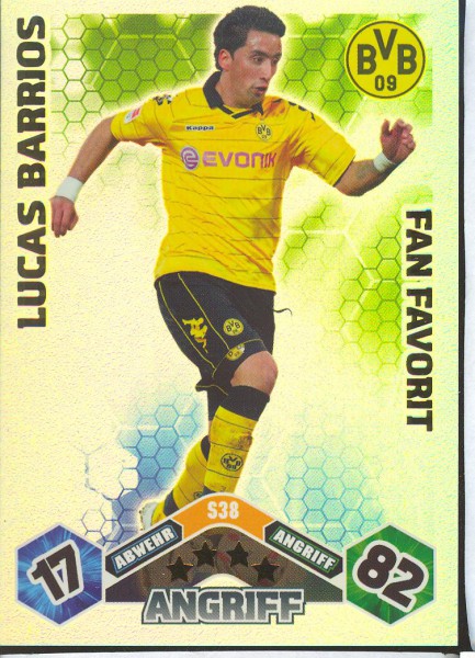 Lucas Barrios - Match Attax 10/11 Spezial - Fan Favorit