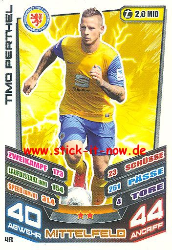 Match Attax 13/14 - Ein. Braunschweig - Timo Perthel - Nr. 46