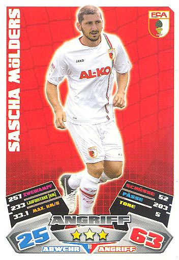 Match Attax 12/13 - Sascha Mölders - FC Augsburg - Nr. 16