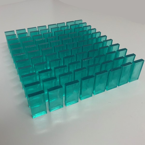 100 Dominosteine - "Grün Transparent"