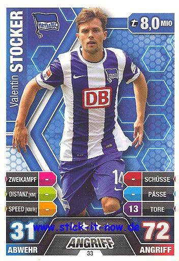 Match Attax 14/15 - Valentin STOCKER - Hertha BSC - Nr. 33