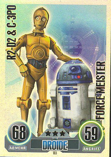 Force Attax - R2-D2 & C-3PO - Droide - FORCE MEISTER - SERIE 1 (2010)