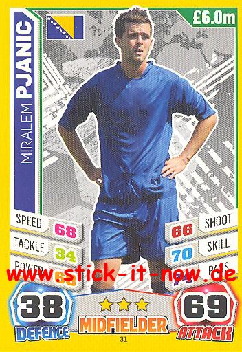 Match Attax "World Stars WM 2014" - MIRALEM PJANIC - Nr. 31