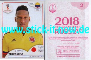 Panini WM 2018 Russland "Sticker" INT/Edition - Nr. 627