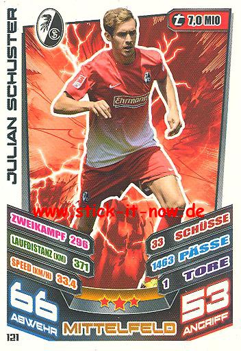 Match Attax 13/14 - SC Freiburg - Julian Schuster - Nr. 121