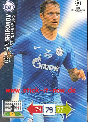 Panini Adrenalyn XL CL 12/13 - Zenit St. Petersburg - Roman Shirokov