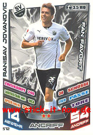 Match Attax 13/14 EXTRA - Fan Favoriten - RANISAV JOVANOVIC - Nr. 572