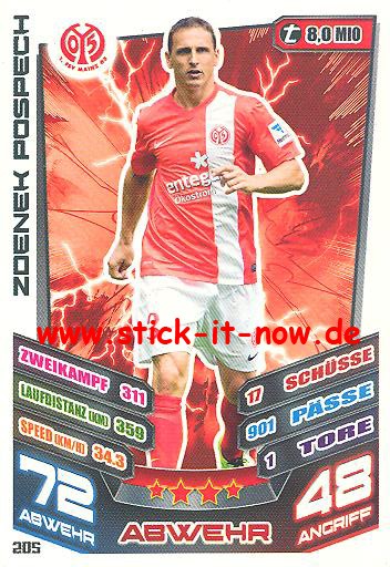 Match Attax 13/14 - FSV Mainz 05 - Zdenek Pospech - Nr. 205