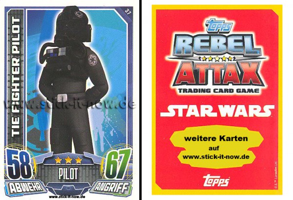 Rebel Attax - Serie 1 (2015) - TIE FIGHTER PILOT - Nr. 37