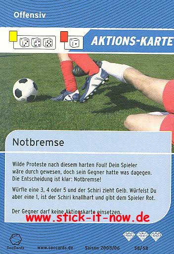 SocCards 05/06 - Aktions-Karte - Nr. 58/58