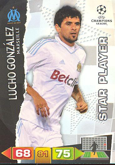 Lucho Gonzalez - Panini Adrenalyn XL CL 11/12 - Olympique Marseille - Star Player