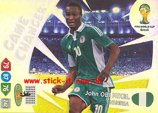 Panini Adrenalyn XL Brasil WM 2014 - Game Changer - John OBI MIKEL