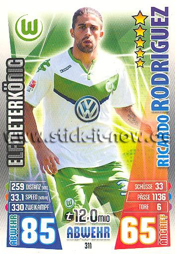 Match Attax 15/16 - Ricardo RODRIGUEZ - VfL Wolfsburg - Nr. 311