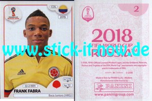 Panini WM 2018 Russland "Sticker" INT/Edition - Nr. 625