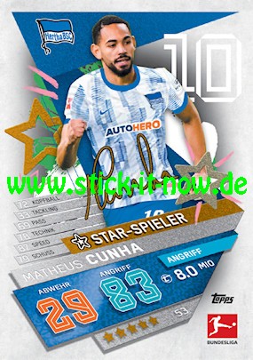 Topps Match Attax Bundesliga 2021/22 - Nr. 53 ( Star-Spieler )