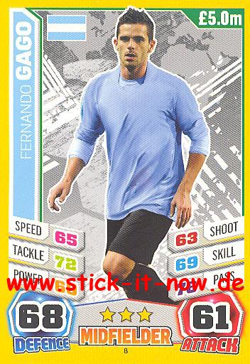 Match Attax "World Stars WM 2014" - FERNANDO GAGO - Nr. 8
