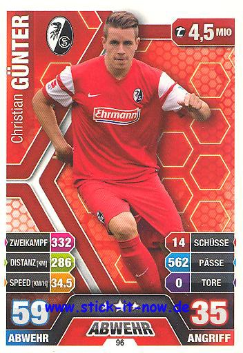 Match Attax 14/15 - Christian GÜNTER - SC Freiburg - Nr. 96