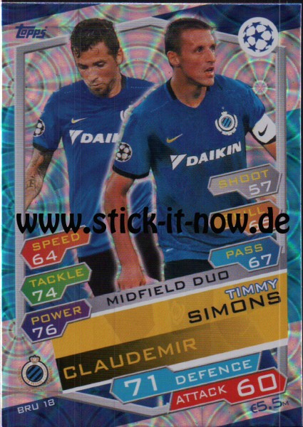 Match Attax Champions League 16/17 - Nr. BRU 18