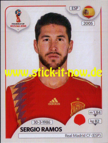 Panini WM 2018 "Sticker" - Sergio Ramos - Spanien