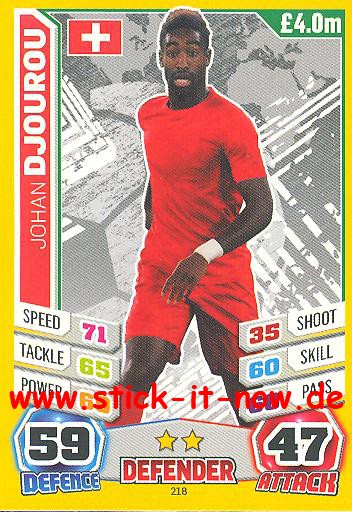 Match Attax "World Stars WM 2014" - JOHAN DJOUROU - Nr. 218