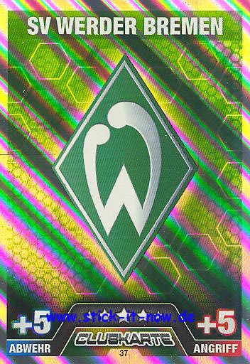 Match Attax 14/15 - CLUBLOGO - Werder Bremen - Nr. 37 (Logo)