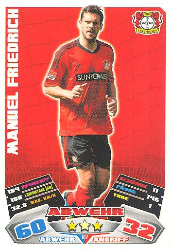 Match Attax 12/13 - Manuel Friedrich - Bayer Leverkusen - Nr. 187