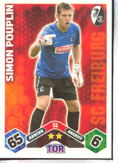 Match Attax 10/11 - SIMON POUPLIN - 055