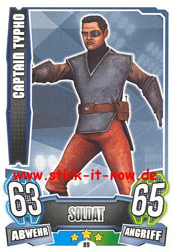 Force Attax - Star Wars - Clone Wars - Serie 4 - CAPTAIN TYPHO - Nr. 89
