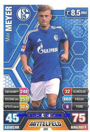 Match Attax 14/15 - Max MEYER - FC Schalke 04 - Nr. 285