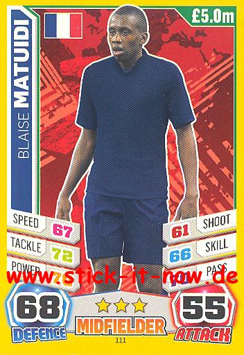 Match Attax "World Stars WM 2014" - BLAISE MATUIDI - Nr. 111